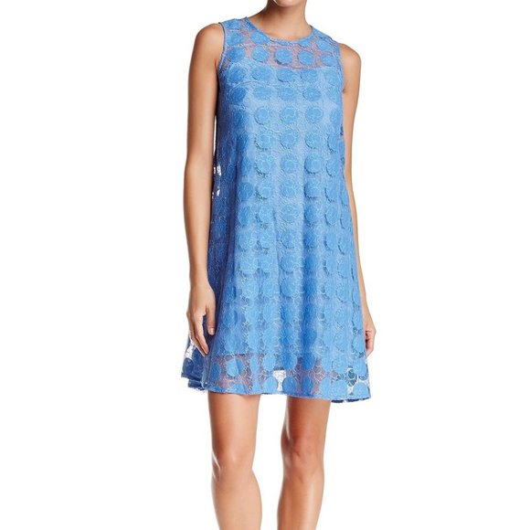 Donna Morgan Dot Lace Shift Dress - Picture 1 of 3